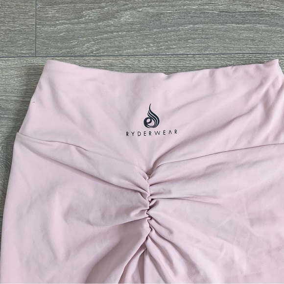 Ryderwear Scrunch Bum Biker Shorts Pink High Rise Waist Size Small - Picture 4 of 8